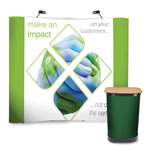 Details zu Faltdisplay-System "Cool Budget" 3x3 inkl. Tonne und Leuchten