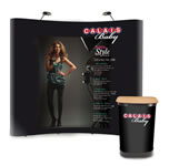 Details zu Faltdisplay-System "Cool Budget" 4x3 inkl. Tonne und Leuchten