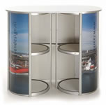 Details zu Messetheke "Pirouet Double", hinten offen