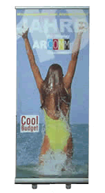 Pack 5x Rollup-Display "Cool Budget 1" inkl. Bannerdruck (Rollups)