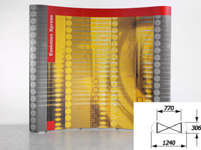 Faltdisplay "Evolution Xpress" inkl. Bedruckung (Faltdisplays)