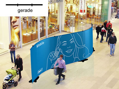 Bannerdisplay-Wandsystem "Stage" (Messewandsysteme)