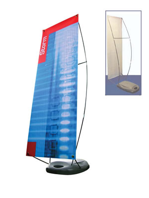 Outdoor-Bannerdisplay-Ersatzbahn "Storm Double" inkl. Druck (Bannerdisplay-Ersatzgrafikbahnen)