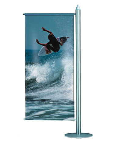 Vario D2 Textildisplay inkl. Fahnendruck (Bannerdisplays)