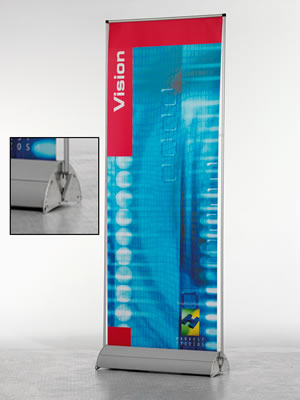 Rollup-Banner "Vision Double" Ersatzbahn (Rolldisplay-Ersatzgrafikbahnen)