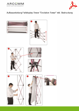 Aufbau Faltdisplay-Tower "Evolution Tower" inkl. Bedruckung