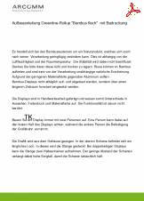 Aufbau Greenline-Rollup "Bambus flach"  mit Bedruckung