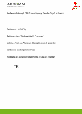 Aufbau LCD-Bodendisplay "Media Sign" schwarz