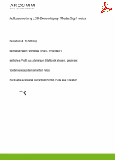 Aufbau LCD-Bodendisplay "Media Sign" weiss