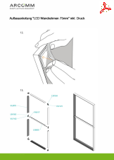 Aufbau "LED Wandrahmen 75mm" inkl. Druck 
