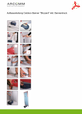 Aufbau Outdoor-Banner "Blizzard" inkl. Bannerdruck