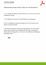 Aufbau Rollup-Display "Delta Lite" inkl. Bannerdruck