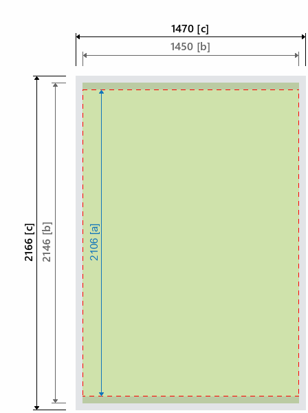 Grafikmasse f&uuml;r 110641 Bannerdisplay "4 Screen Classic" Druckmaterial:Opakfilm
