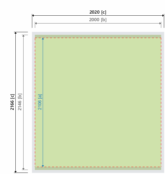 Grafikmasse f&uuml;r 110651 Bannerdisplay "4 Screen Classic" Druckmaterial:Opakfilm