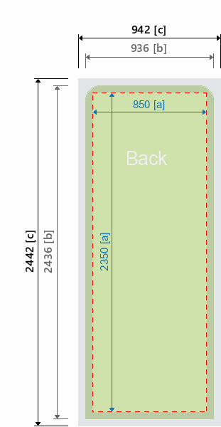Grafikmasse f&uuml;r 115341 Bannerdisplay Formulate "Monolith" :