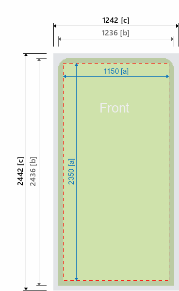 Grafikmasse f&uuml;r 115351 Bannerdisplay Formulate "Monolith" :
