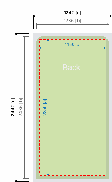 Grafikmasse f&uuml;r 115351 Bannerdisplay Formulate "Monolith" :