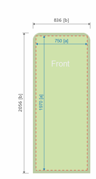 Grafikmasse f&uuml;r 115371 Bannerdisplay Formulate "Monolith" :
