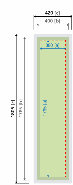 Grafikmasse f&uuml;r 114781 Bannerdisplay "Magnet Frame" :