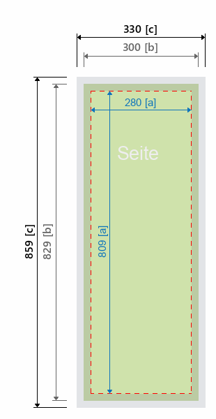 Grafikmasse f&uuml;r 513515 EC-Counter "EC-1 gewölbt" Farbe der Deckplatte:Grau