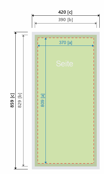 Grafikmasse für 513545 EC-Counter "EC-4 Pult" Farbe der Deckplatte:Grau