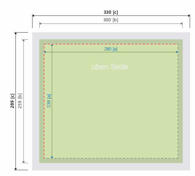 Grafikmasse für 513555 EC-Counter "EC-5 breit" Farbe der Deckplatte:Grau