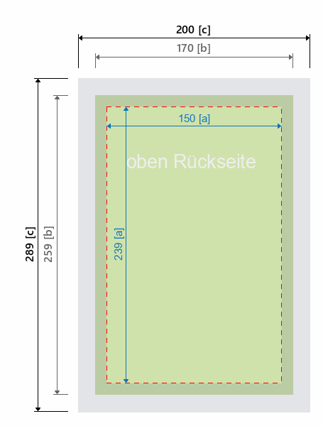 Grafikmasse für 513555 EC-Counter "EC-5 breit" Farbe der Deckplatte:Grau