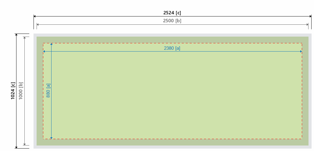Grafikmasse f&uuml;r 530341 "LED-Hängedisplay 125mm" :