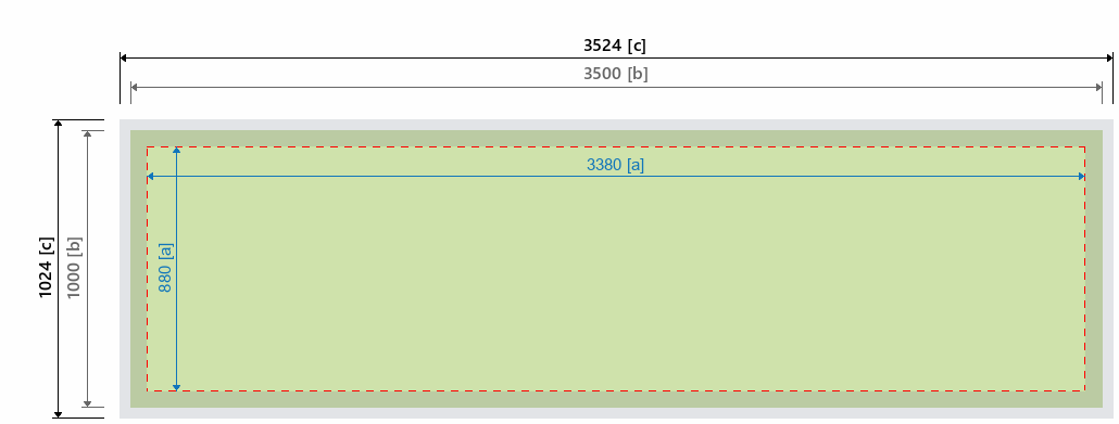Grafikmasse f&uuml;r 530342 "LED-Hängedisplay 125mm" :
