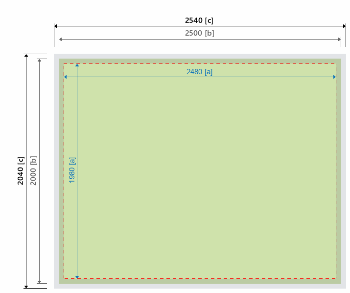 Grafikmasse f&uuml;r 162201 LED-Messewand "BigFrame Lightbox" :