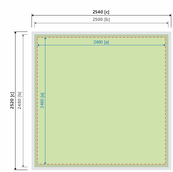 Grafikmasse f&uuml;r 162202 LED-Messewand "BigFrame Lightbox" :