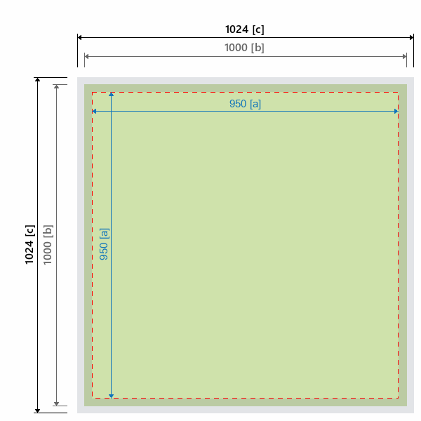 Grafikmasse f&uuml;r 530333 "LED Wandrahmen 75mm" Farbe:schwarz