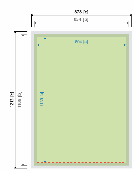 Grafikmasse f&uuml;r 530314 "LED Wandrahmen flach" :