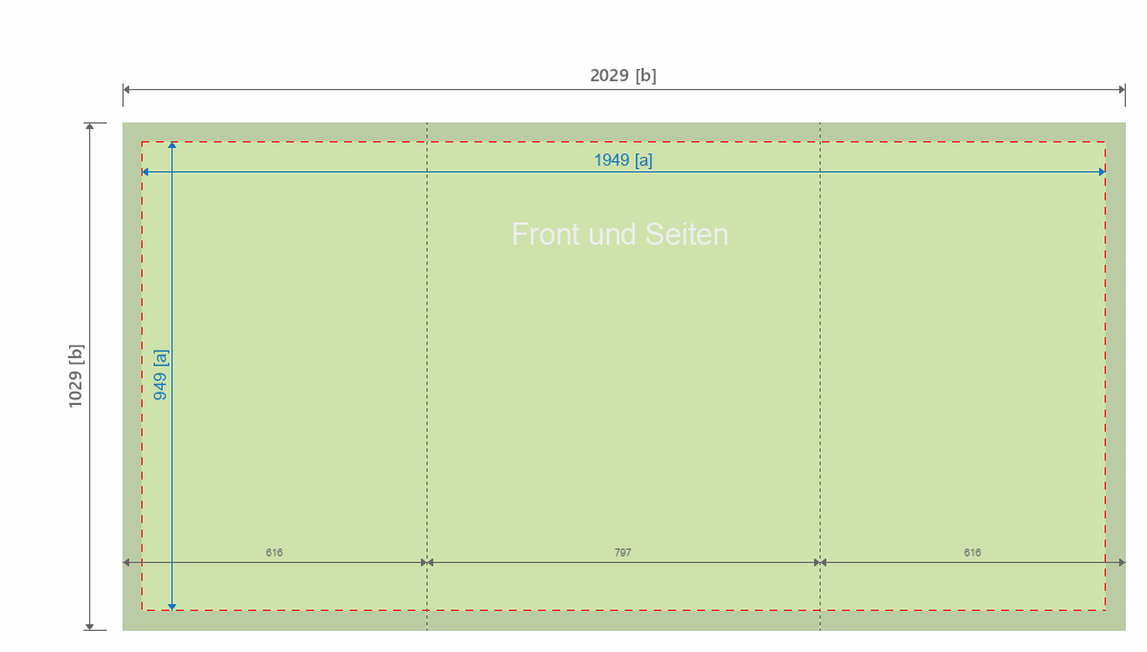 Grafikmasse für 511701 Messetheke "Modulate Rechteck" :