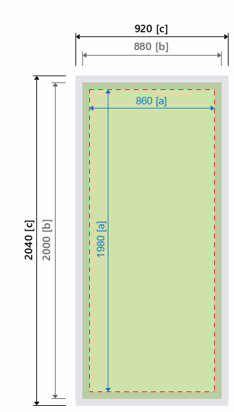 Grafikmasse f&uuml;r 162031 Messewand "BigFrame Lightbox" :