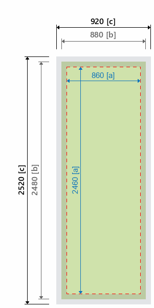 Grafikmasse f&uuml;r 162041 Messewand "BigFrame Lightbox" :