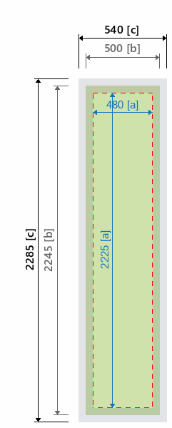 Grafikmasse f&uuml;r 202660 Messewand "Classicframe" :