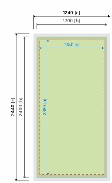 Grafikmasse f&uuml;r 202364 Messewand "Fastframe" :