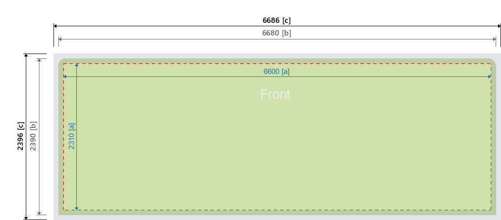 Grafikmasse für 162353 Messewand "Formulate" :