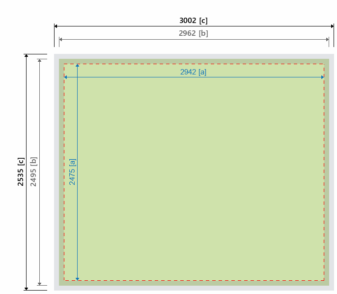 Grafikmasse f&uuml;r 202420 Messewand "Lightframe" :