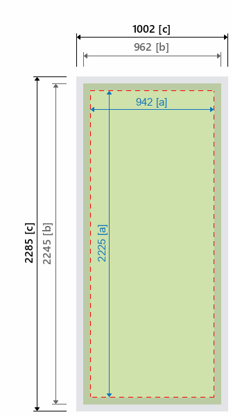Grafikmasse f&uuml;r 202440 Messewand "Lightframe" :