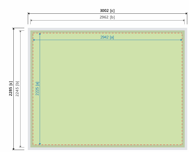 Grafikmasse f&uuml;r 202460 Messewand "Lightframe" :