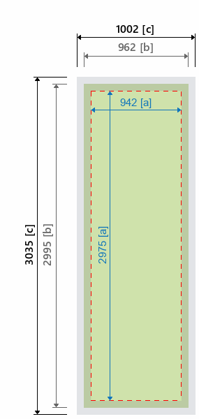 Grafikmasse f&uuml;r 202480 Messewand "Lightframe" :