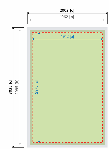 Grafikmasse f&uuml;r 202490 Messewand "Lightframe" :