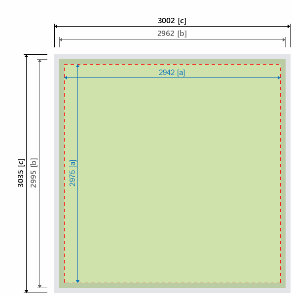 Grafikmasse f&uuml;r 202500 Messewand "Lightframe" :