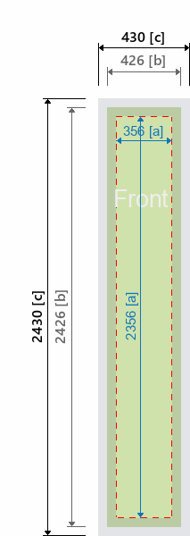 Grafikmasse für 202305 Messewand "Modulate" Eckenform:eckig