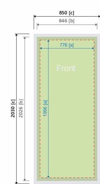 Grafikmasse für 202310 Messewand "Modulate" Eckenform:eckig