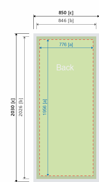 Grafikmasse f&uuml;r 202310 Messewand "Modulate"  Eckenform:eckig