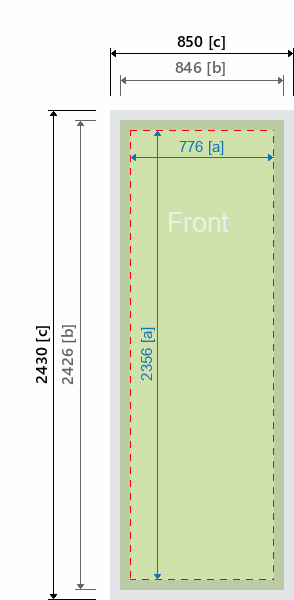 Grafikmasse für 202315 Messewand "Modulate" Eckenform:eckig