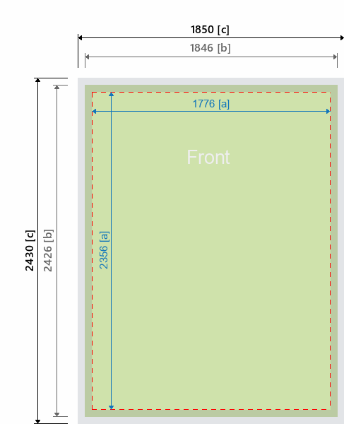 Grafikmasse für 202325 Messewand "Modulate" Eckenform:eckig